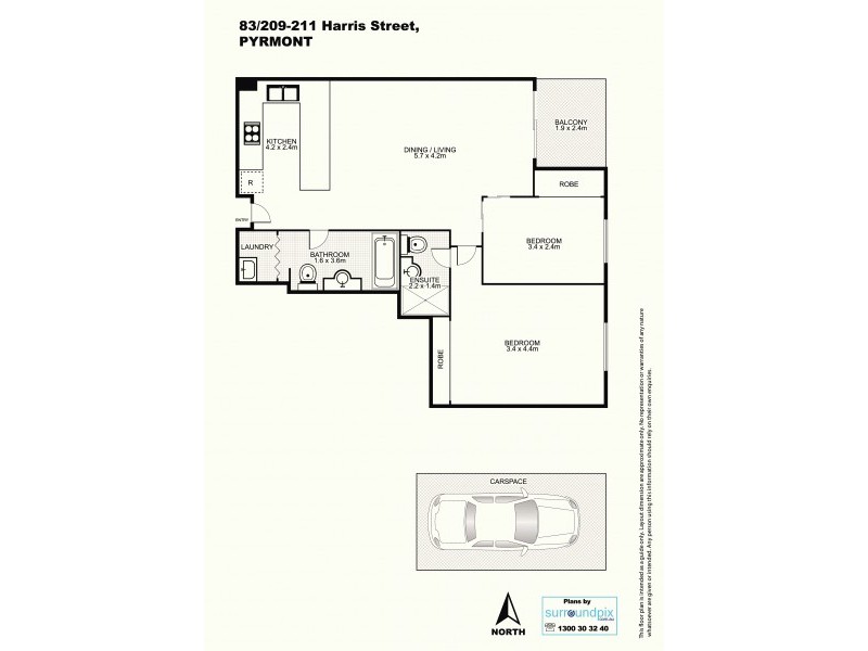 83/209-211 Harris Street, Pyrmont NSW 2009 Floorplan