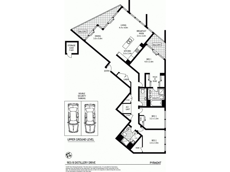 903/8 Distillery Drive, Pyrmont NSW 2009 Floorplan