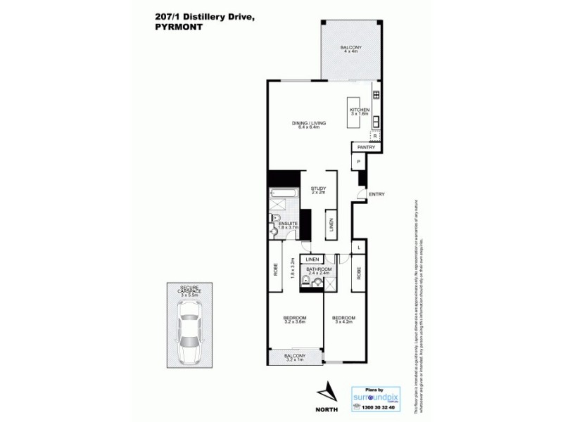 207/1 Distillery Drive, Pyrmont NSW 2009 Floorplan