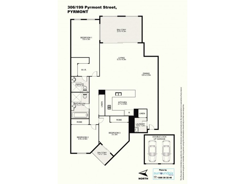 306/199 Pyrmont Street, Pyrmont NSW 2009 Floorplan