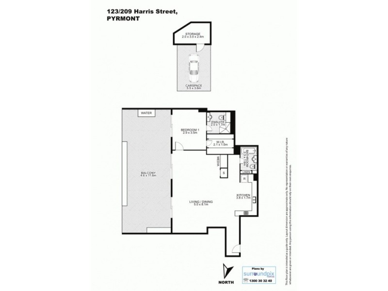 123/209-211 Harris Street, Pyrmont NSW 2009 Floorplan