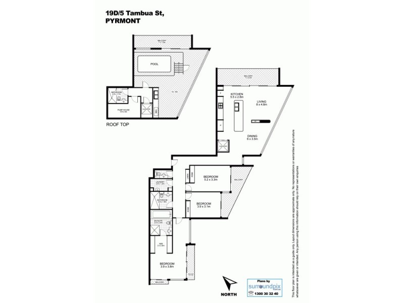 19D/5 Tambua Street, Pyrmont NSW 2009 Floorplan