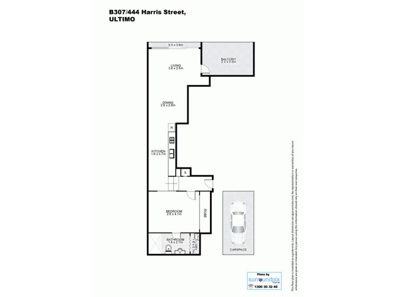 b307/444 Harris Street, Ultimo NSW 2007 Floorplan