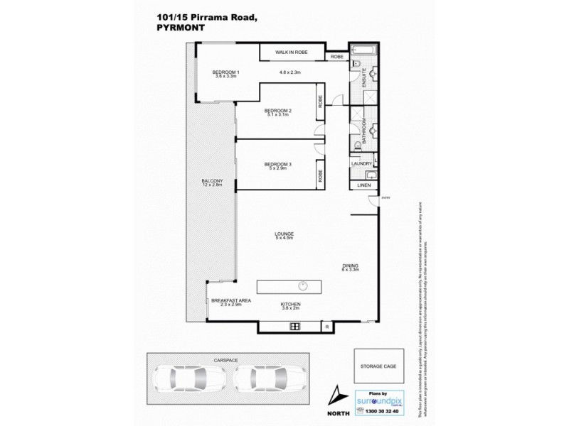 101/15 Pirrama Road, Pyrmont NSW 2009 Floorplan