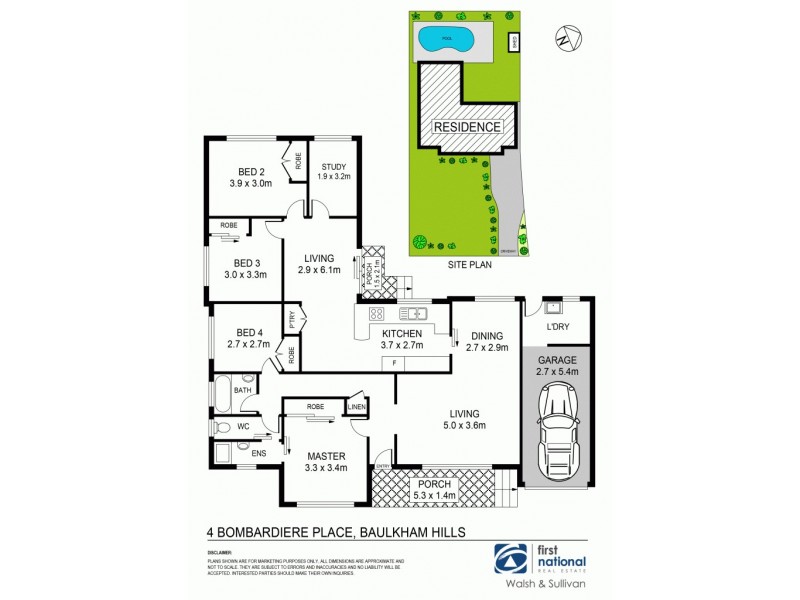 4 Bombardiere Place, Baulkham Hills NSW 2153 Floorplan