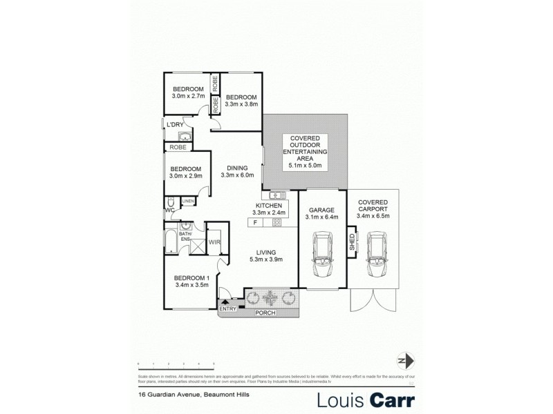 16 Guardian Avenue, Beaumont Hills NSW 2155 Floorplan