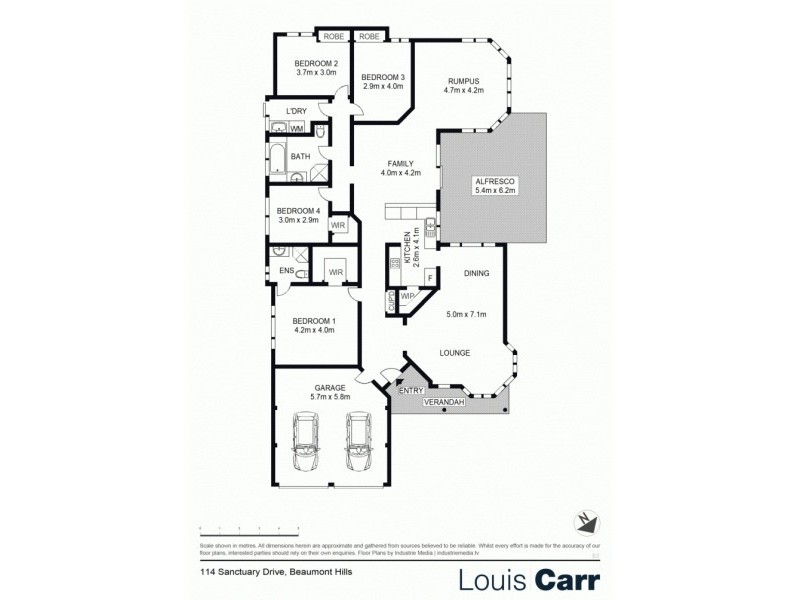 114 Sanctuary Drive, Beaumont Hills NSW 2155 Floorplan