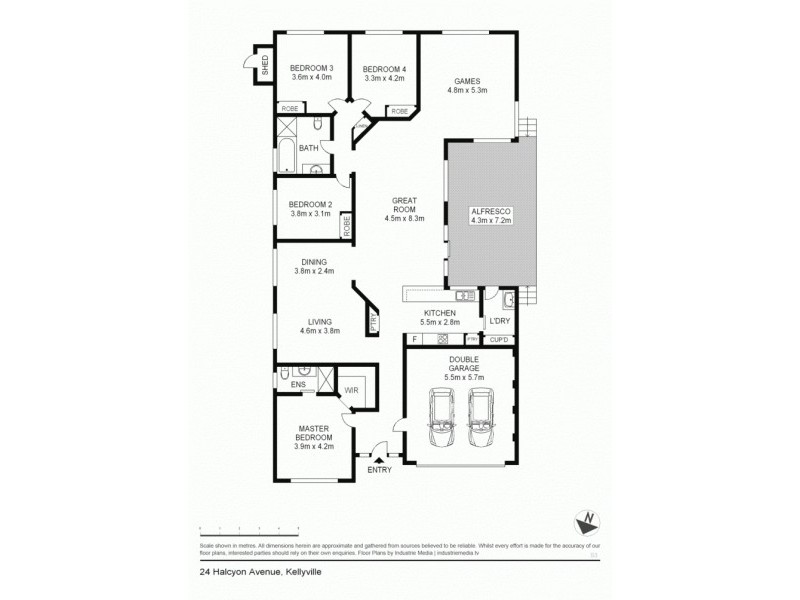 24 Halcyon Ave, Kellyville NSW 2155 Floorplan