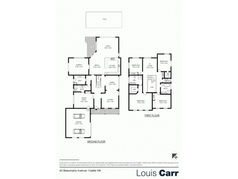 43 Beaumaris Avenue, Castle Hill NSW 2154 Floorplan
