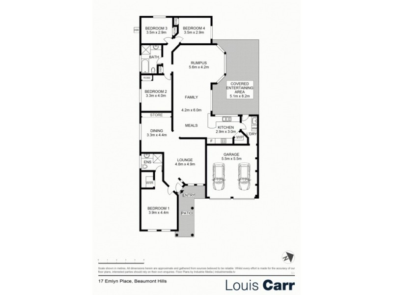17 Emlyn Place, Beaumont Hills NSW 2155 Floorplan