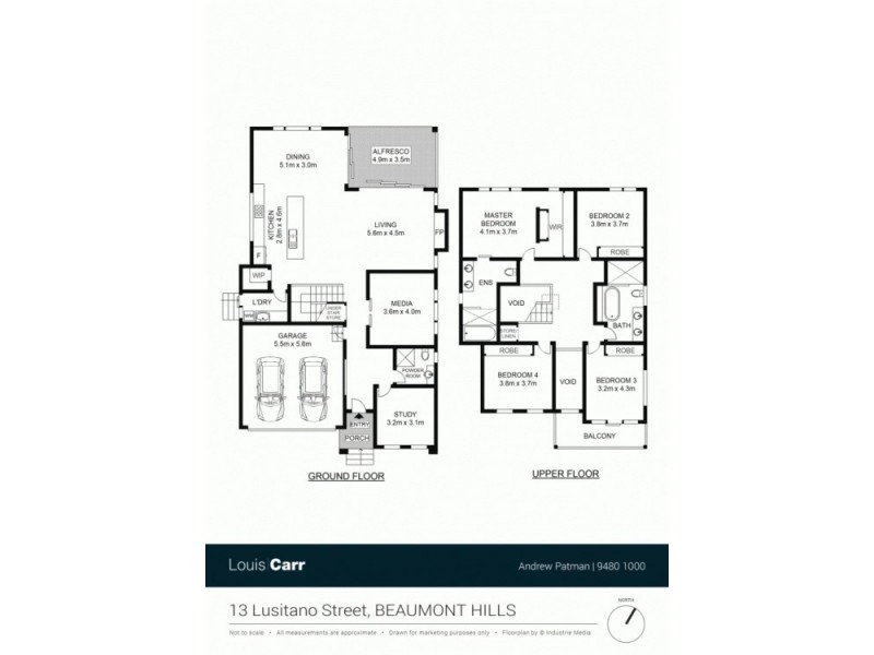 13 Lusitano Street, Beaumont Hills NSW 2155 Floorplan