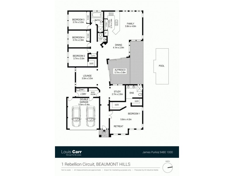 1 Rebellion Cct, Beaumont Hills NSW 2155 Floorplan