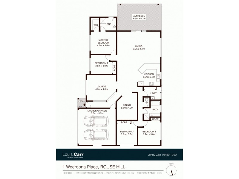 1 Weeroona Place, Rouse Hill NSW 2155 Floorplan