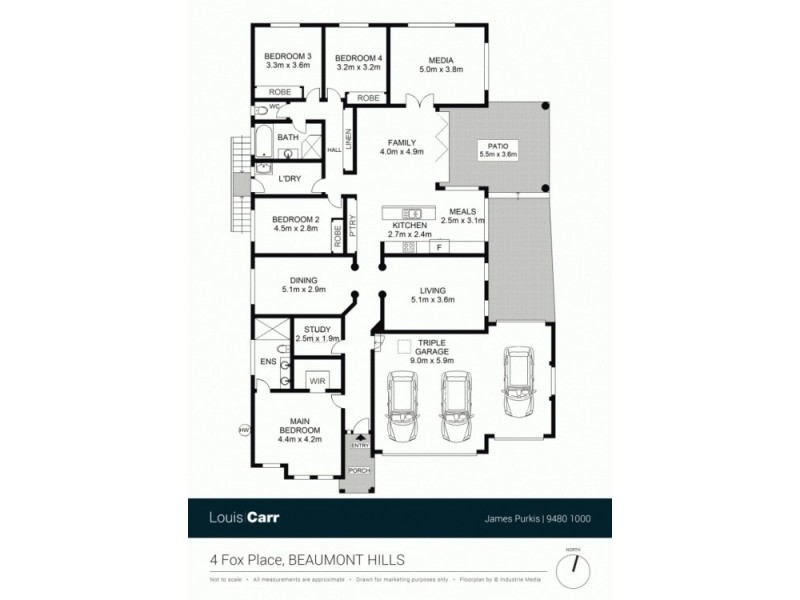 4 Fox Pl, Beaumont Hills NSW 2155 Floorplan