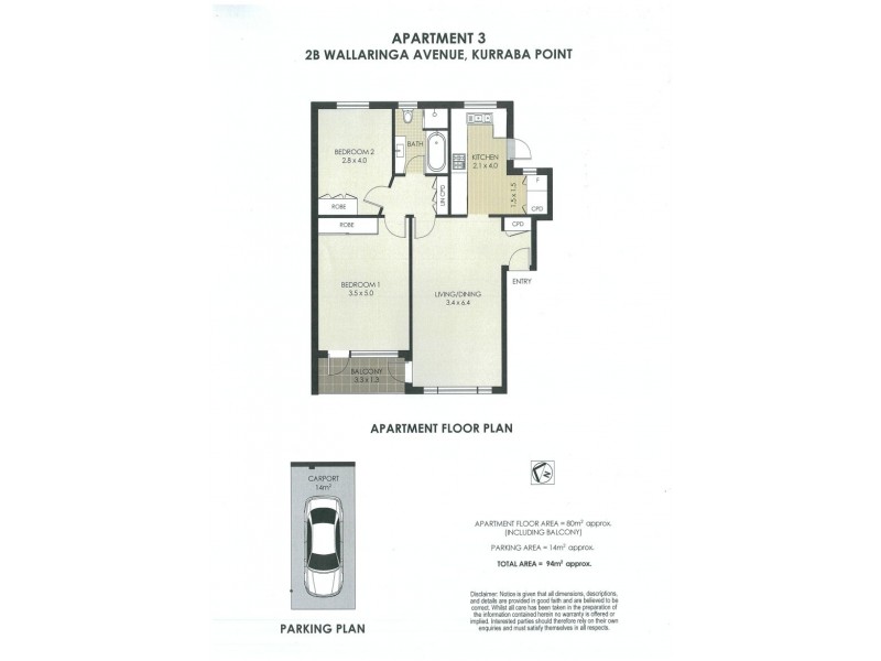3/2B Wallaringa Avenue, Neutral Bay NSW 2089 Floorplan