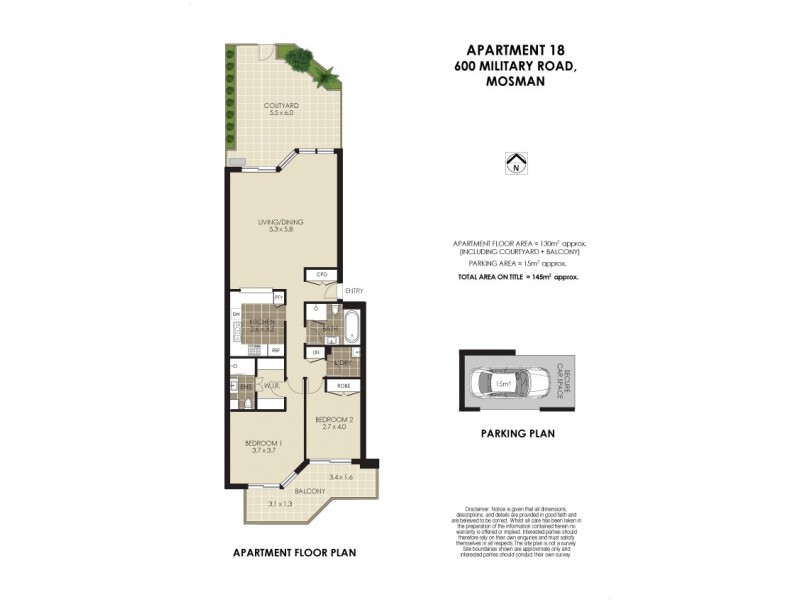 18/600 Military Road, Mosman NSW 2088 Floorplan
