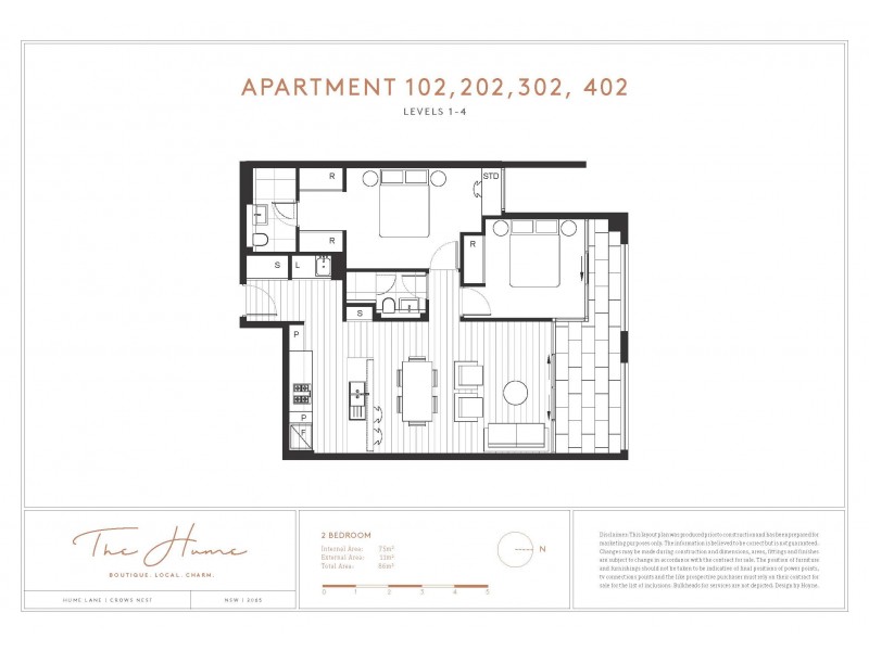 402/31-33 Albany Street, Crows Nest NSW 2065 Floorplan