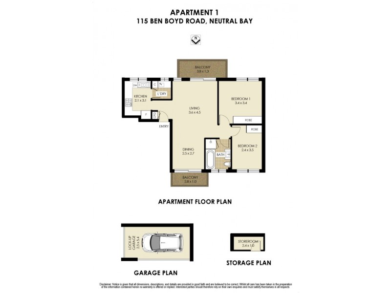 1/115 Ben Boyd Road, Neutral Bay NSW 2089 Floorplan