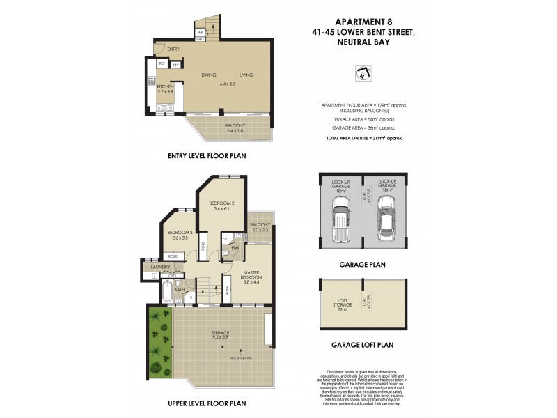 8/41-45 Lower Bent Street, Neutral Bay NSW 2089 Floorplan
