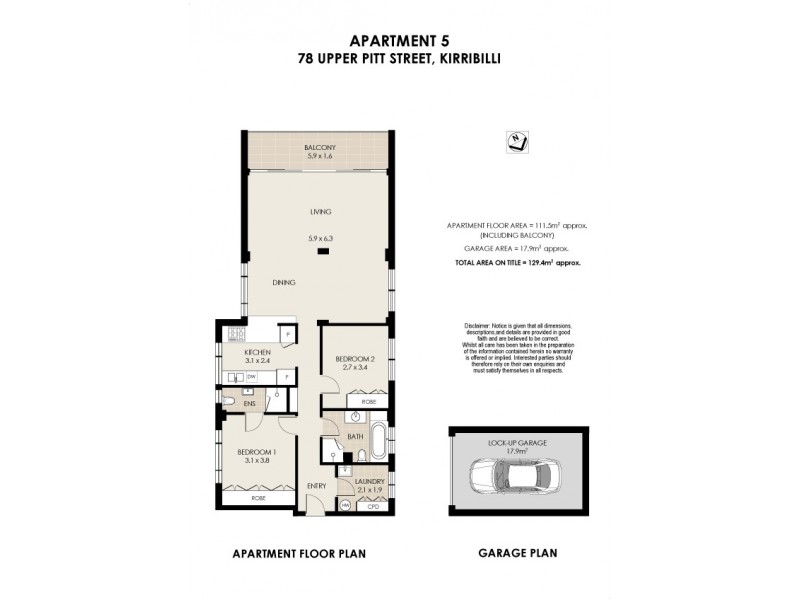 5/78 Upper Pitt Street, Kirribilli NSW 2061 Floorplan