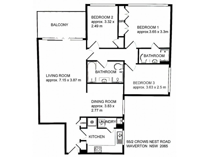 55/2 Crows Nest Road, Waverton NSW 2060 Floorplan