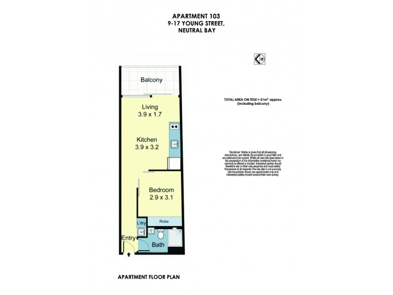 103/9-17 Young Street, Neutral Bay NSW 2089 Floorplan