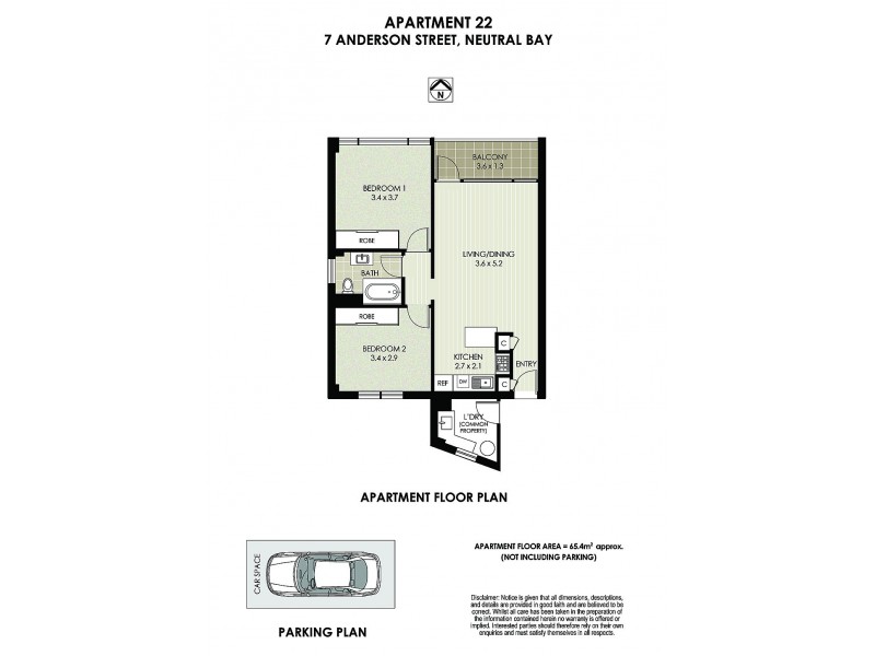 22/7 Anderson Street, Neutral Bay NSW 2089 Floorplan