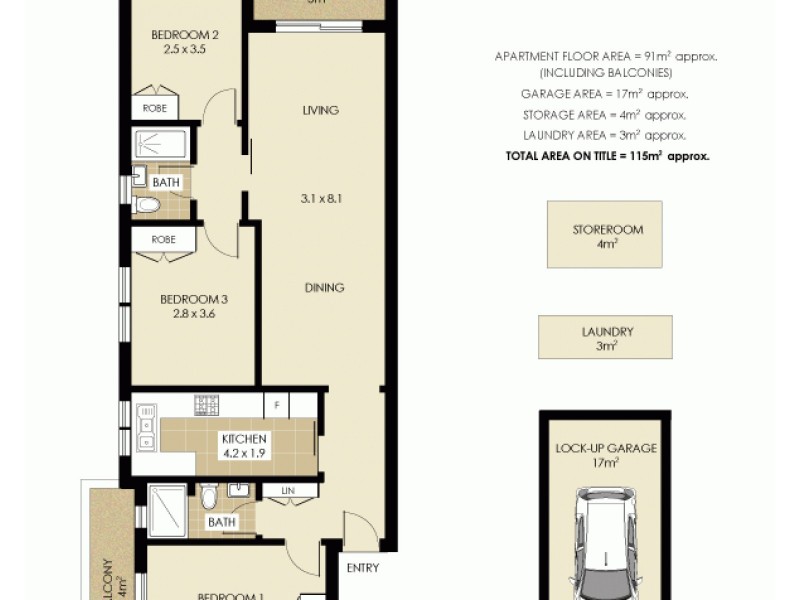 7/198 Pacific Highway, Greenwich NSW 2065 Floorplan