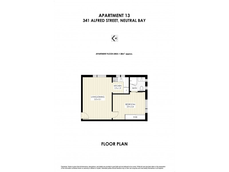 13/341 Alfred Street, Neutral Bay NSW 2089 Floorplan