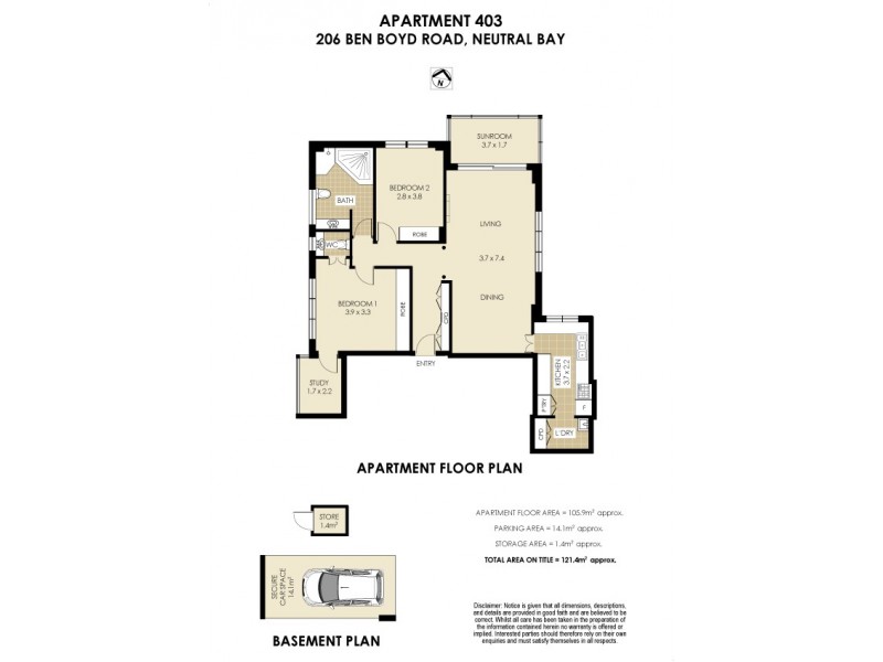 403/206 Ben Boyd Road, Neutral Bay NSW 2089 Floorplan