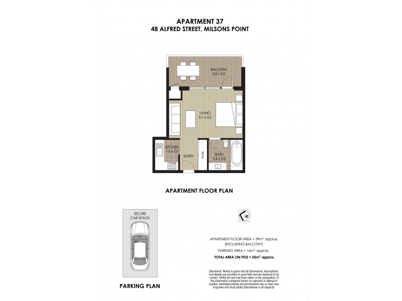 37/48 Alfred Street, Milsons Point NSW 2061 Floorplan
