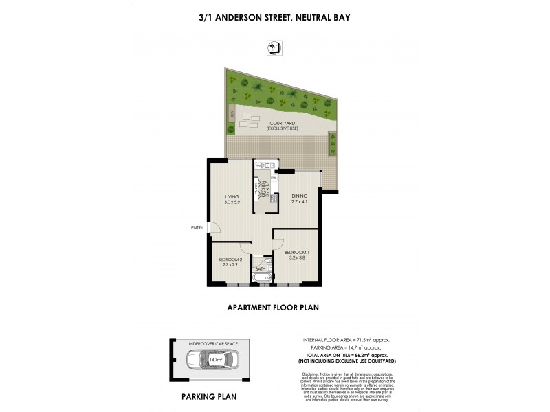 3/1 Anderson Street, Neutral Bay NSW 2089 Floorplan