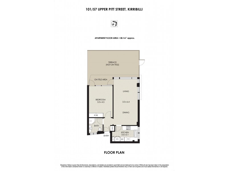101/57 Upper Pitt Street, Kirribilli NSW 2061 Floorplan