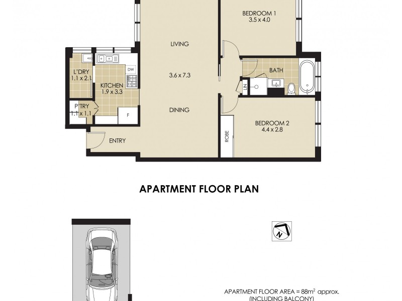 15/34 Sinclair Street, Wollstonecraft NSW 2065 Floorplan