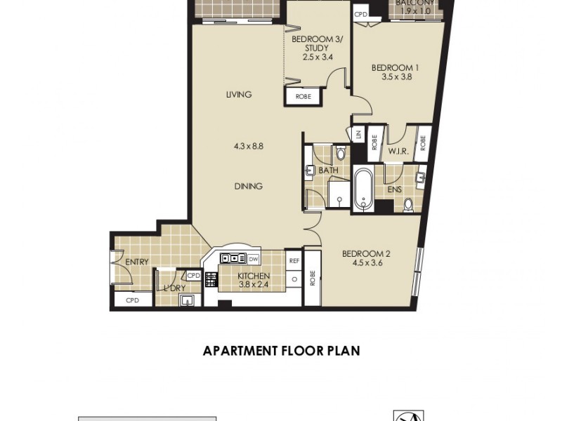 24/110 Alfred Street, Milsons Point NSW 2061 Floorplan