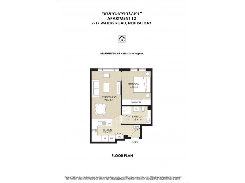 12/7-17 Waters Road, Neutral Bay NSW 2089 Floorplan