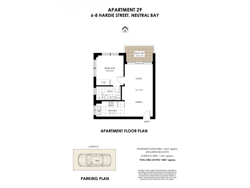 29/6-8 Hardie Street, Neutral Bay NSW 2089 Floorplan
