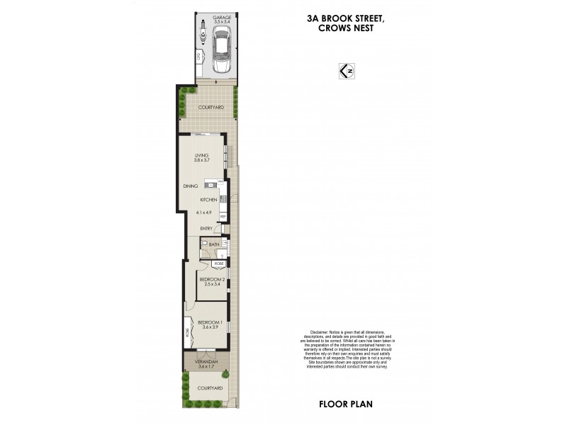 3A Brook Street, Crows Nest NSW 2065 Floorplan