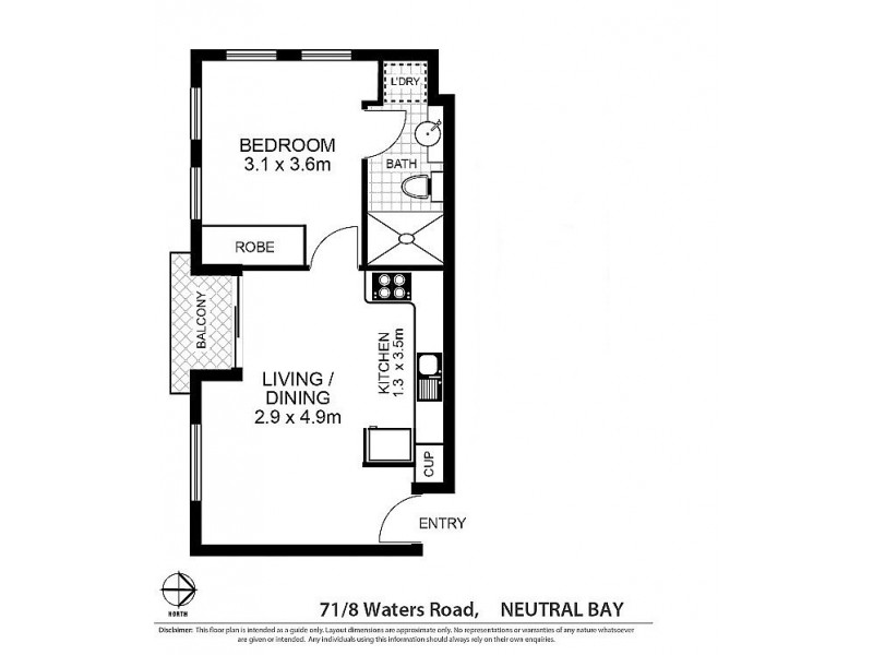 71/4-8 Waters Road, Neutral Bay NSW 2089 Floorplan