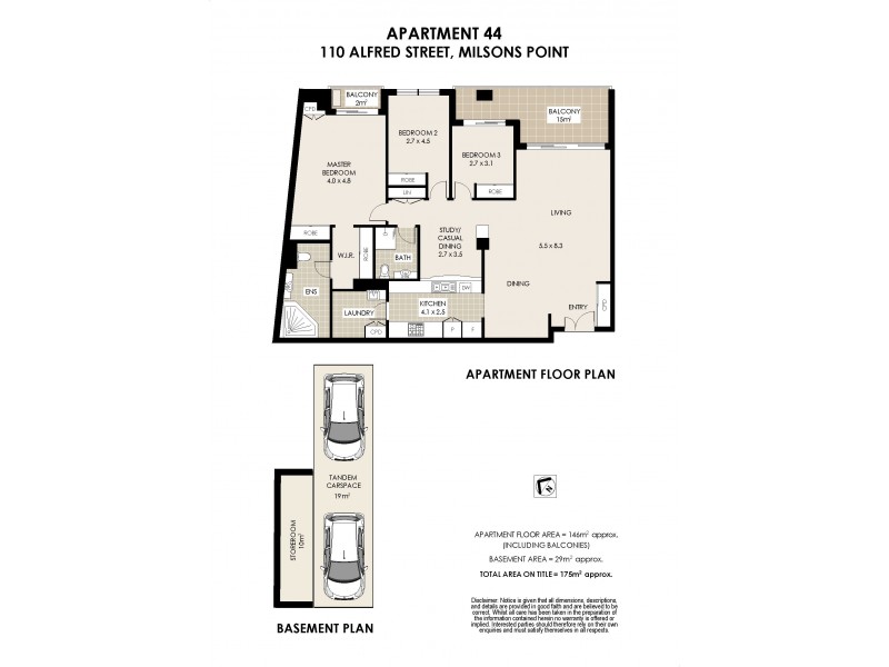 44/110 Alfred Street, Milsons Point NSW 2061 Floorplan
