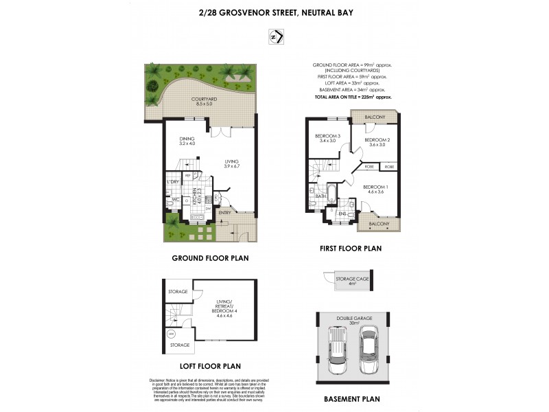 2/28 Grosvenor Street, Neutral Bay NSW 2089 Floorplan