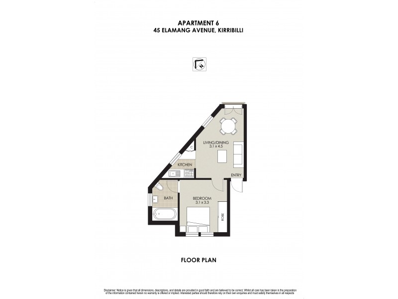 6/45 Elamang Avenue, Kirribilli NSW 2061 Floorplan