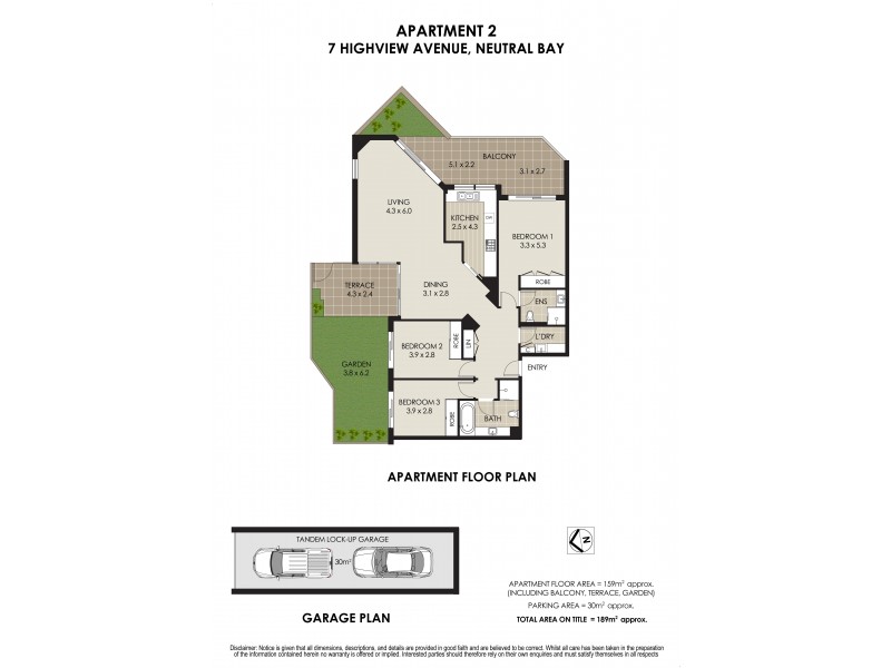 2/7 Highview Avenue, Neutral Bay NSW 2089 Floorplan