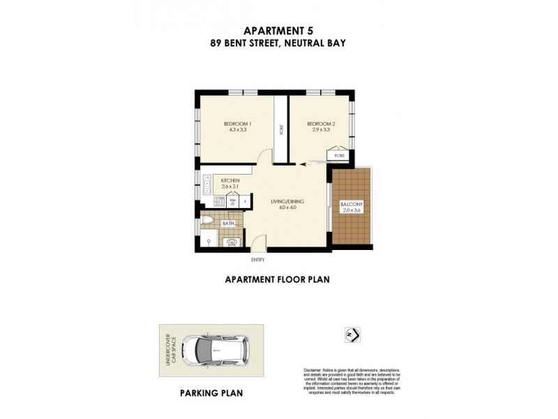 5/89 Bent Street, Neutral Bay NSW 2089 Floorplan