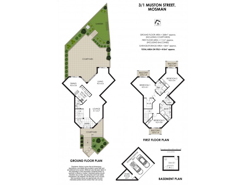 3/1 Muston Street, Mosman NSW 2088 Floorplan