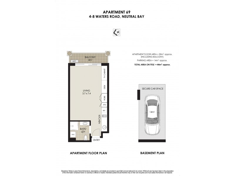 69/4-8 Waters Road, Neutral Bay NSW 2089 Floorplan