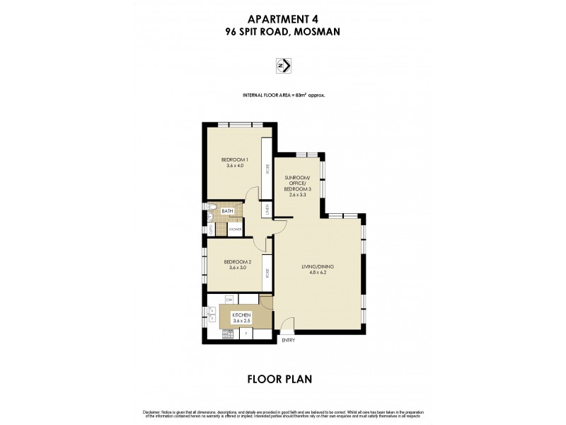 4/96 Spit Road, Mosman NSW 2088 Floorplan