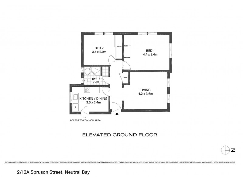 2/16A Spruson Street, Neutral Bay NSW 2089 Floorplan