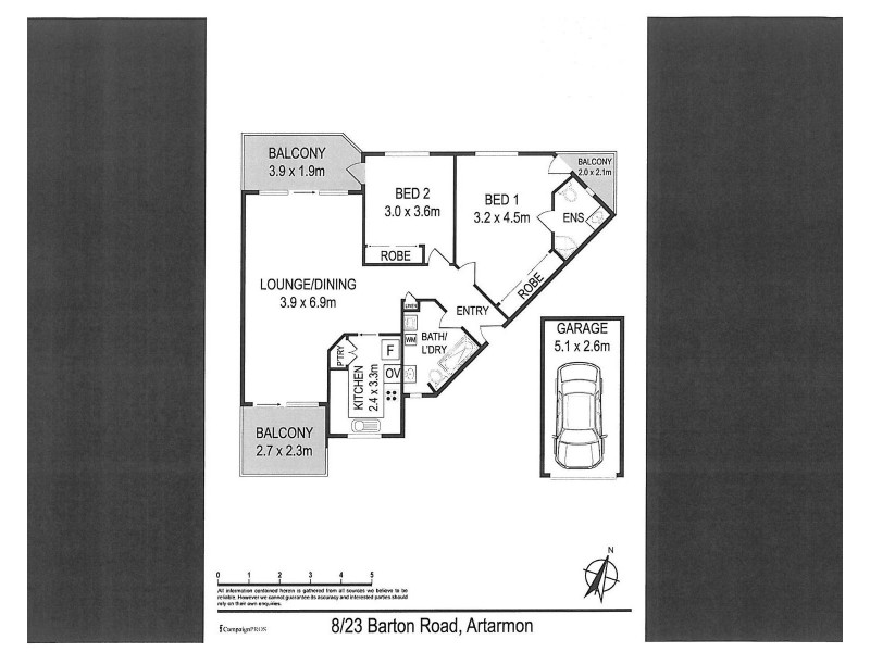 8/23 Barton Road, Artarmon NSW 2064 Floorplan