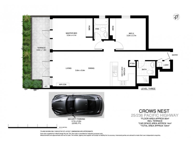 25/236 Pacific Highway, Crows Nest NSW 2065 Floorplan